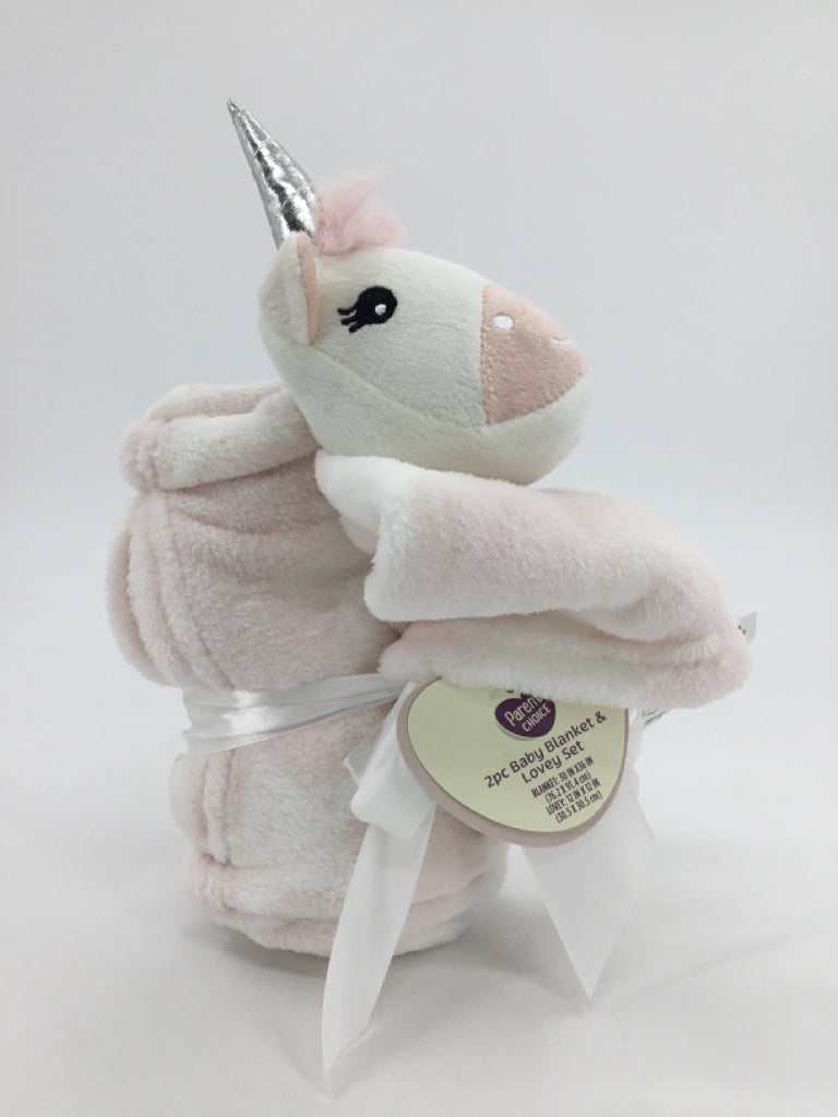 Parent's Choice Pink Solid Blanket and Lovey Set