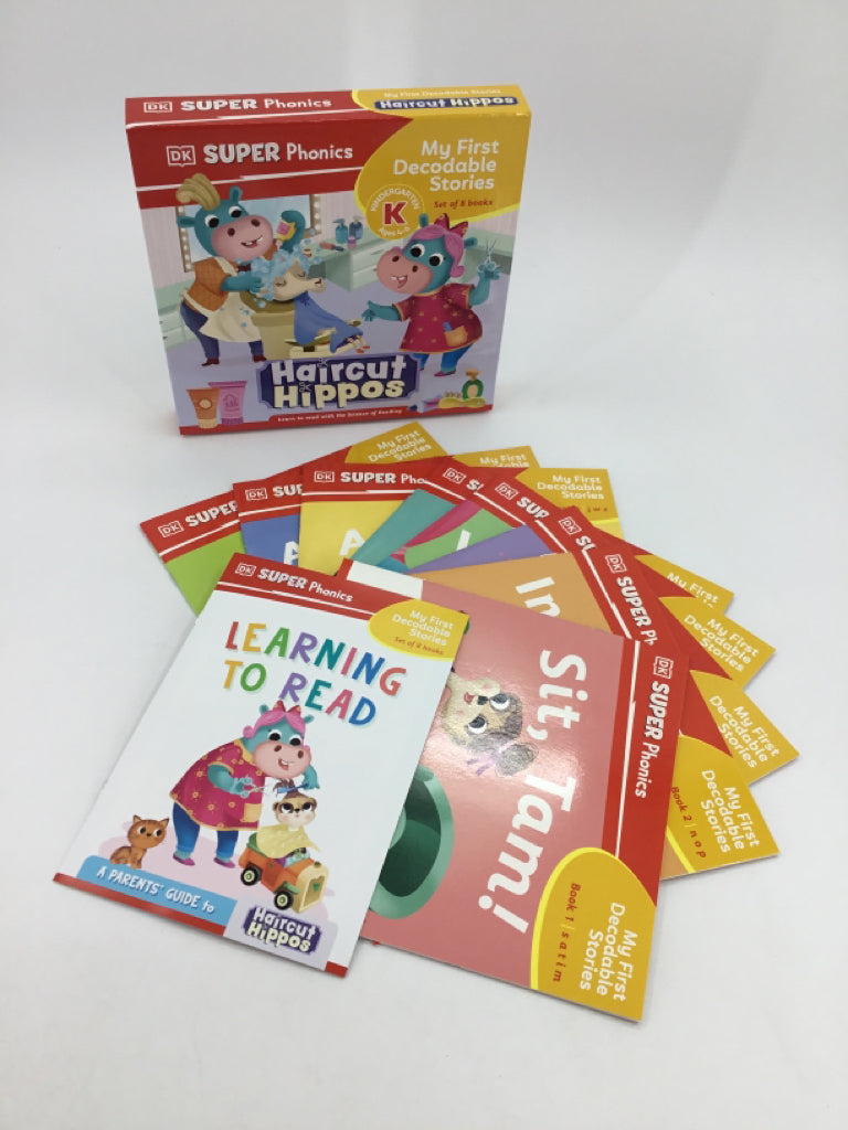 Dk Super Phonics My First Decodable Stories - Haircut Hippos Set of 8 Paperbacks