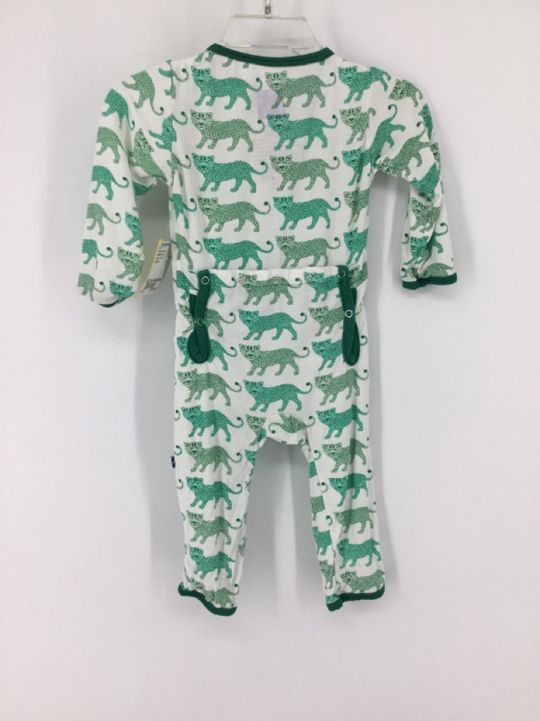 Kickee Pants Child Size 6-9 Months Green Print Pajamas - boys