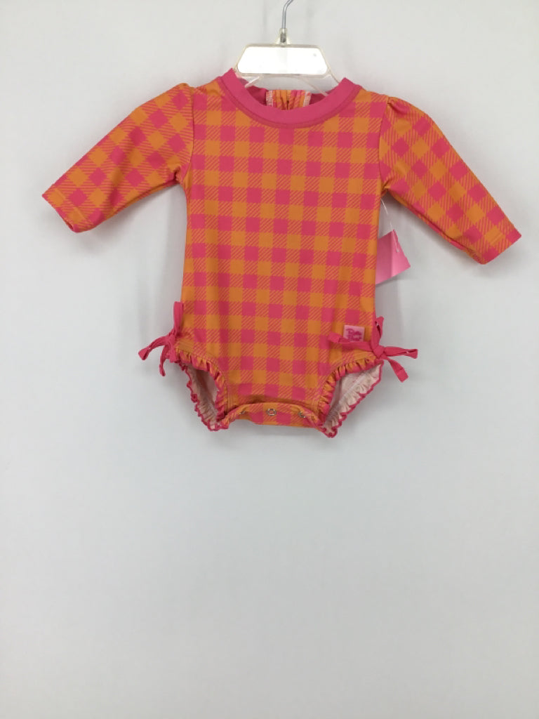 Ruffle Butts Child Size 0-3 Months Pink Swimwear - girls