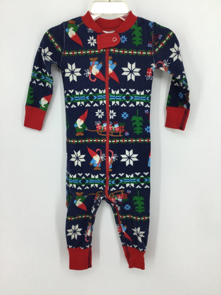 Hanna Andersson Child Size 12-18 Months Navy Christmas Pajamas