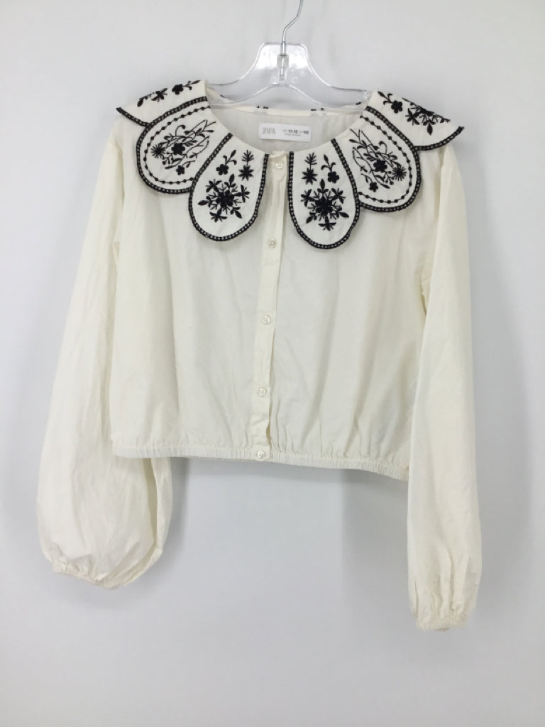 Zara Child Size 11 Cream Shirt - girls