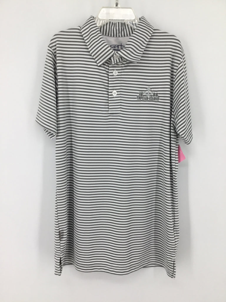 Garb Team Child Size 7 Gray Stripe Shirt - boys