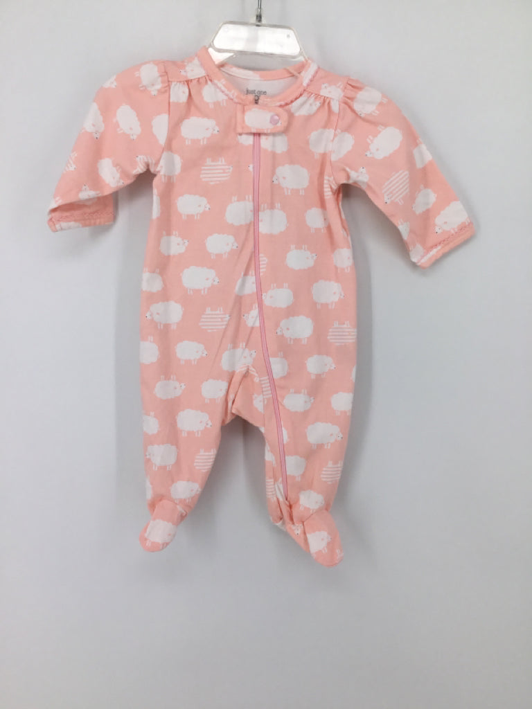 Just One You Made by Carters Child Size 3 Months Pink Sleepers