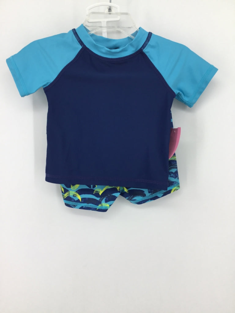 Tucker + Tate Child Size 9 Months Blue Solid Swimwear - boys