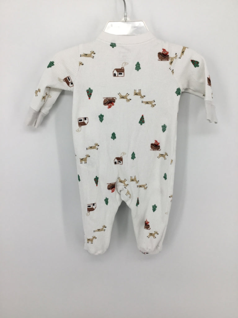 Carter's Child Size 3 Months White Christmas Sleeper