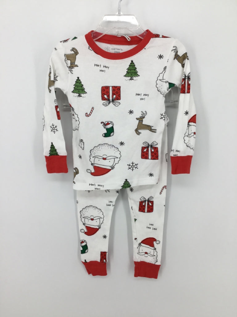 Carter's Child Size 24 Months Red Christmas Pajamas