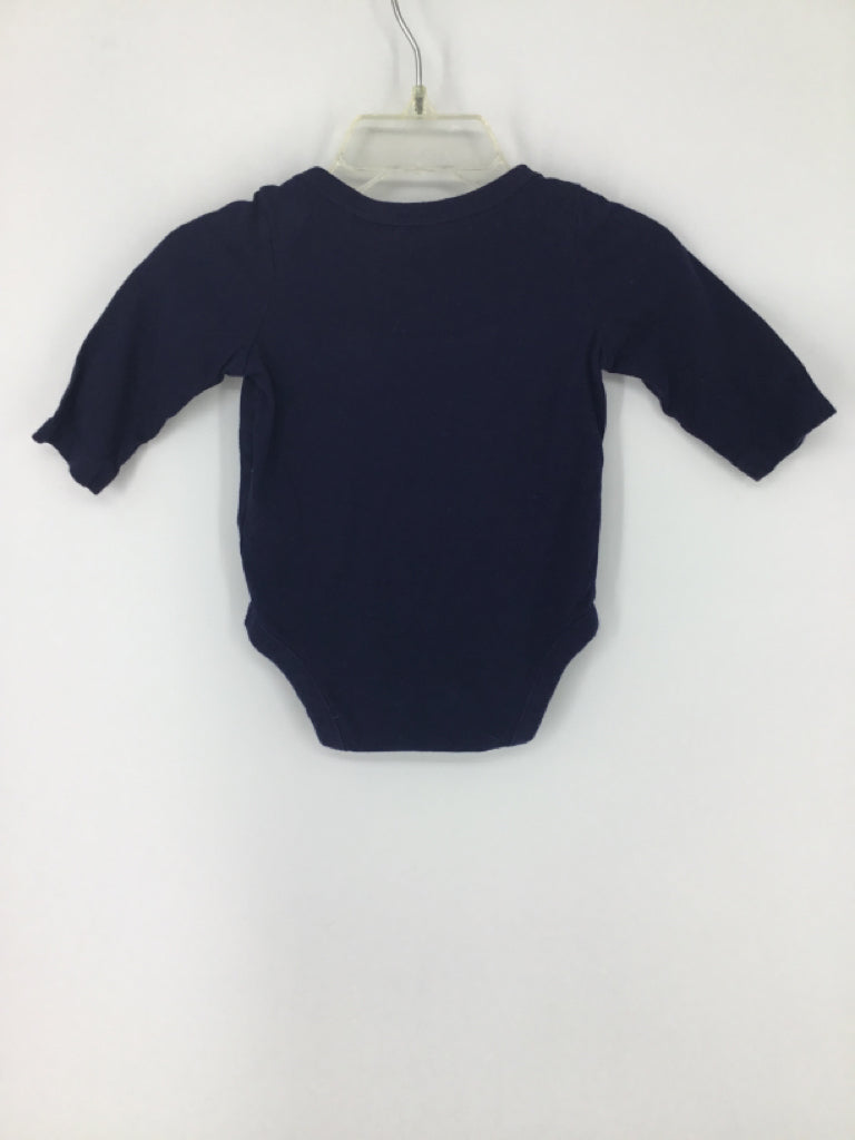 Baby Gap Child Size 0-3 Months Navy Christmas Onesie