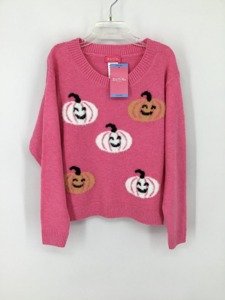 Zunie Child Size 6 Pink Halloween Sweater