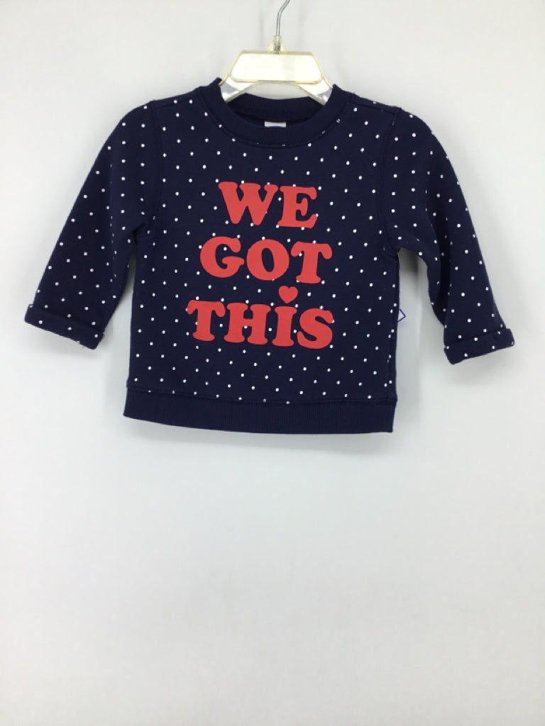 Old Navy Child Size 12-18 Months Navy Sweatshirt - girls