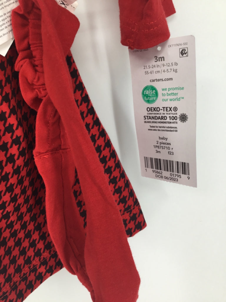 Carter's Child Size 3 Months Red Christmas Dress
