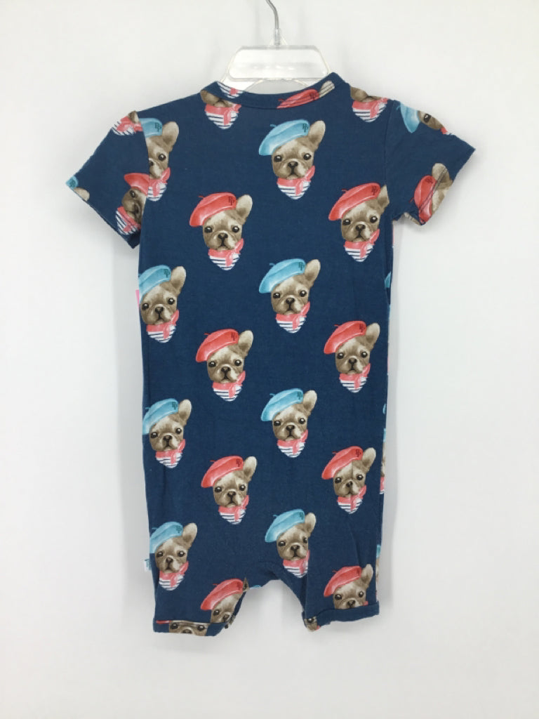 Posh Peanut Child Size 12-18 Months Blue Dog Outfit - boys