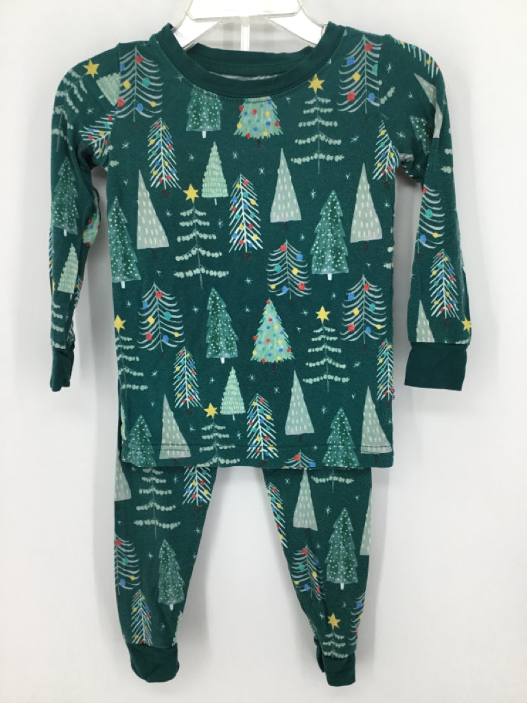 Little Sleepies Child Size 12-18 Months Green Christmas Pajamas