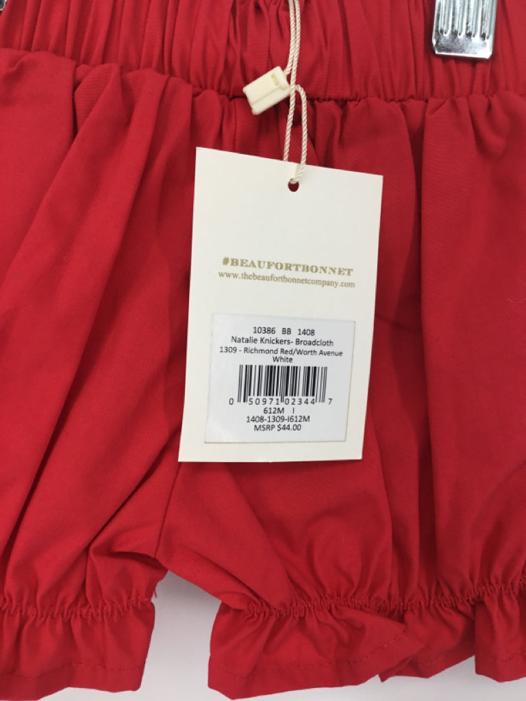 The Beaufort Bonnet Co Child Size 6-12 Months Red Shorts - girls
