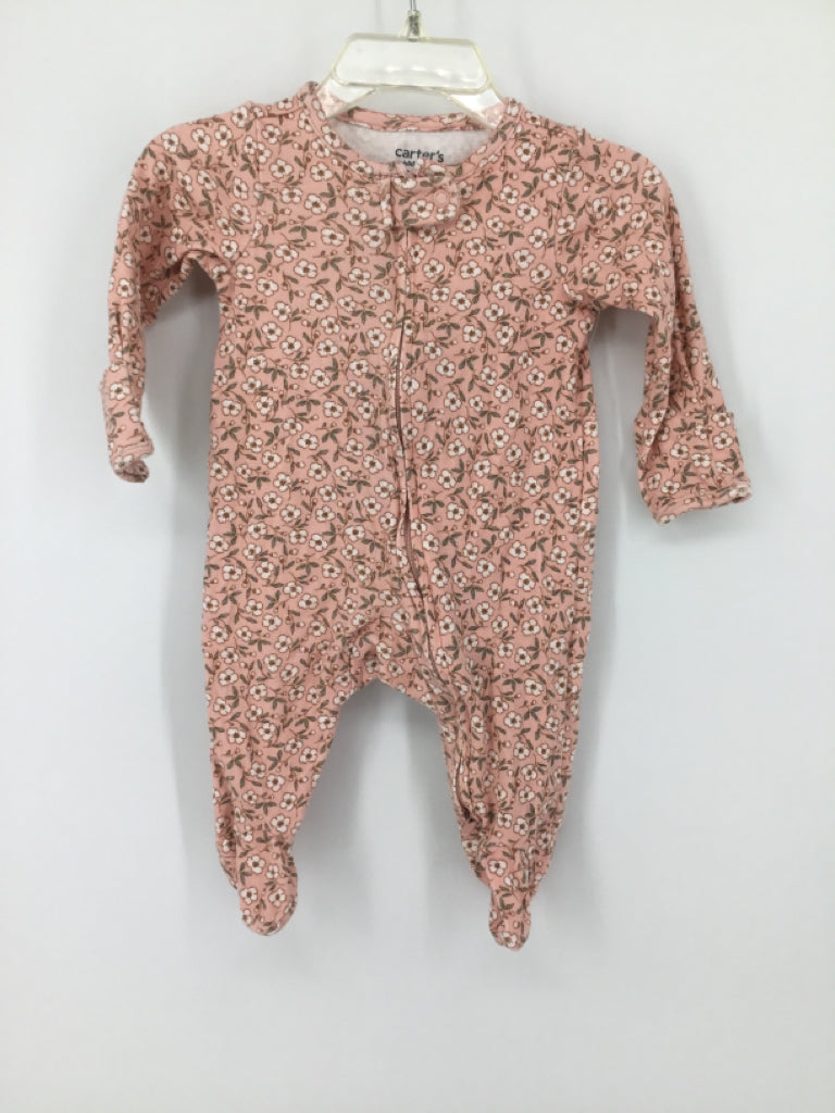 Child of Mine Child Size 0-3 Months Pink Sleepers