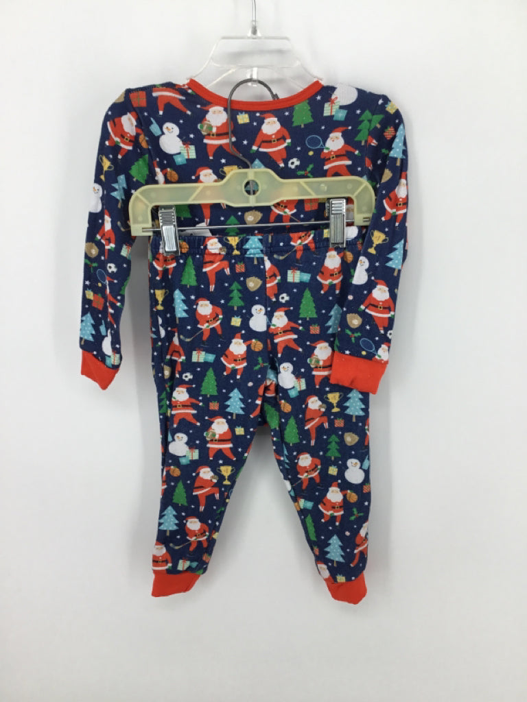 Mea & Co Child Size 2 Navy Christmas Pajamas