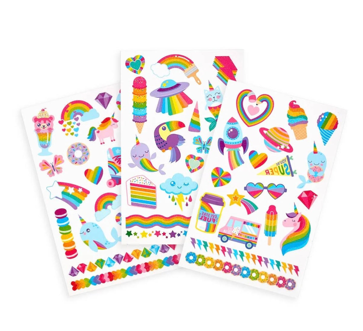 Ooly - Over The Rainbow Temporary Glitter Tattoos