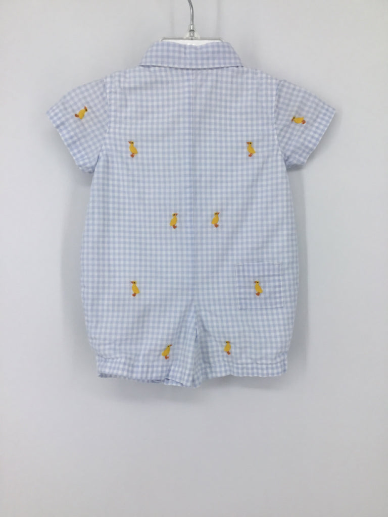 Janie and Jack Child Size 0-3 Months Blue Print Outfit - boys