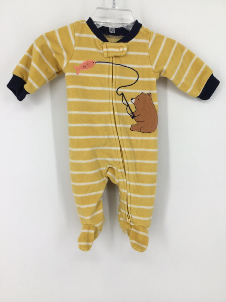 Carter's Child Size Newborn Yellow Sleepers