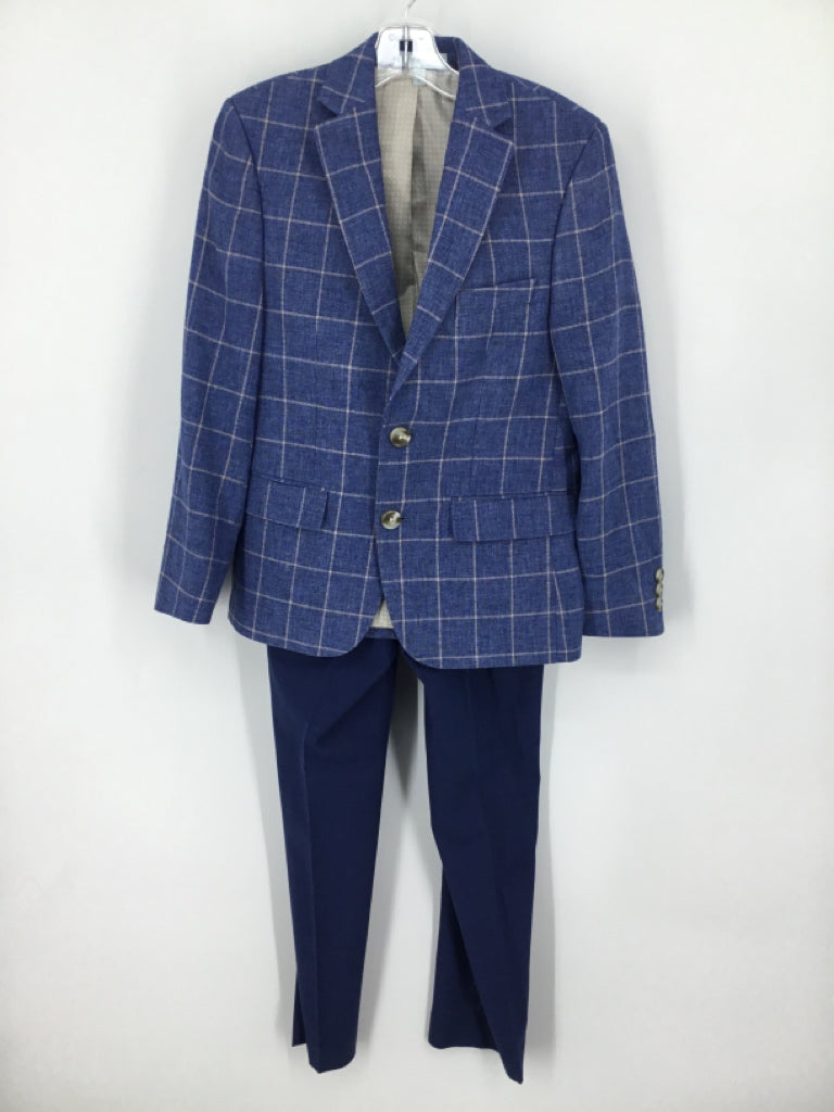 Class Club Child Size 10 Blue Checkered Suit - boys