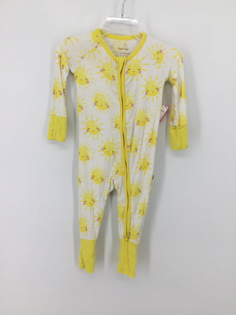 Little Sleepies Child Size 3-6 Months Yellow Pajamas - girls