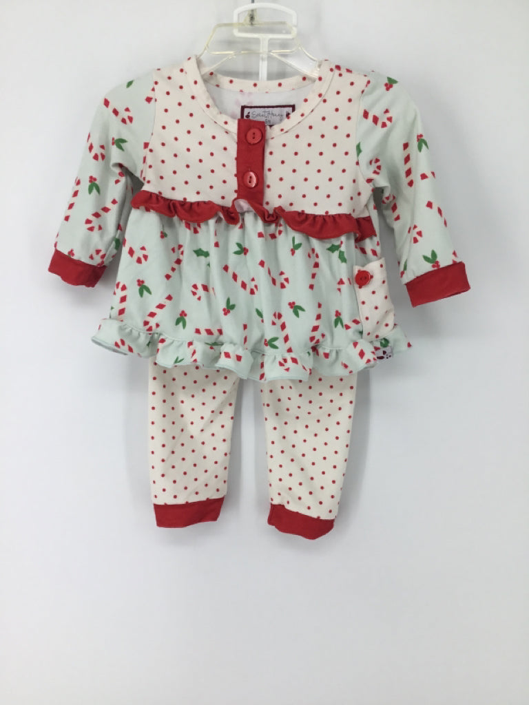 Sweet Honey Child Size 6 Months Red Christmas Outfit