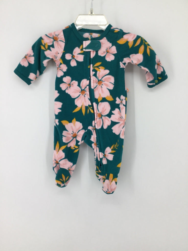 Carter's Child Size Newborn Turquoise Sleepers