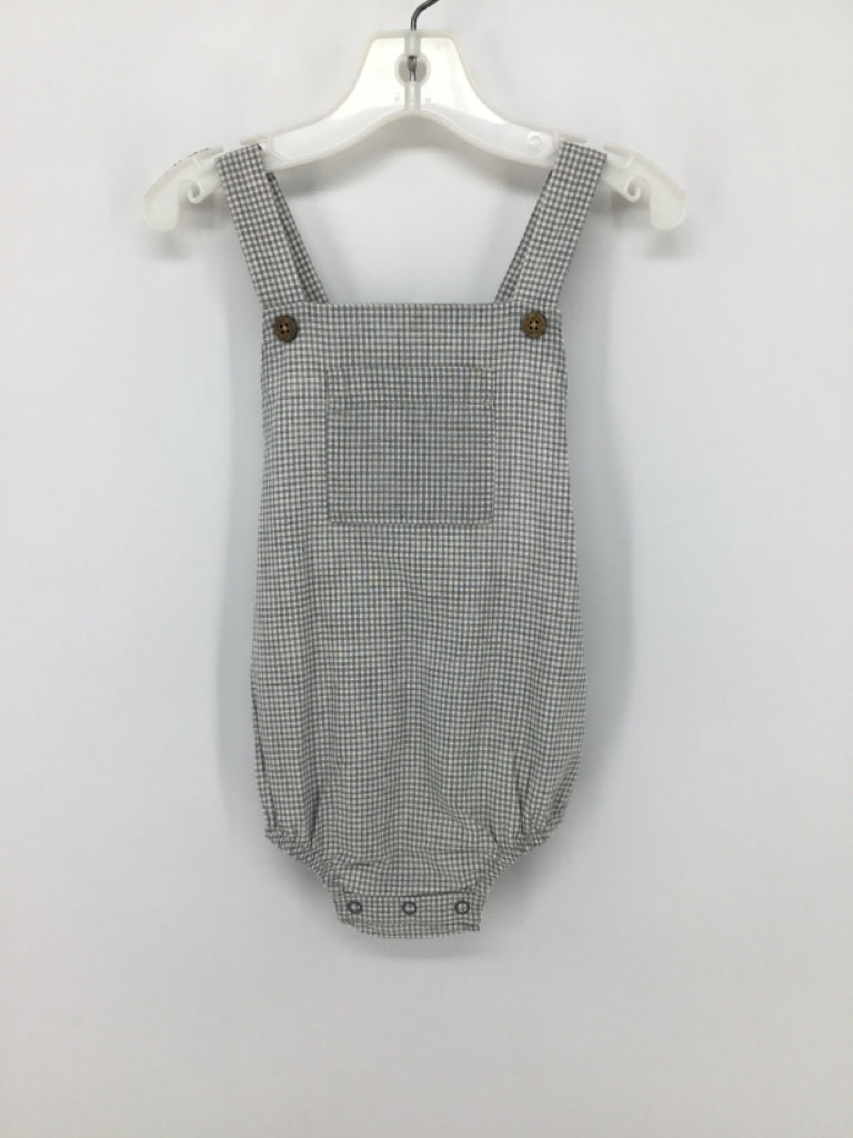Jamie Kay Child Size 2 Gray Gingham Outfit - boys