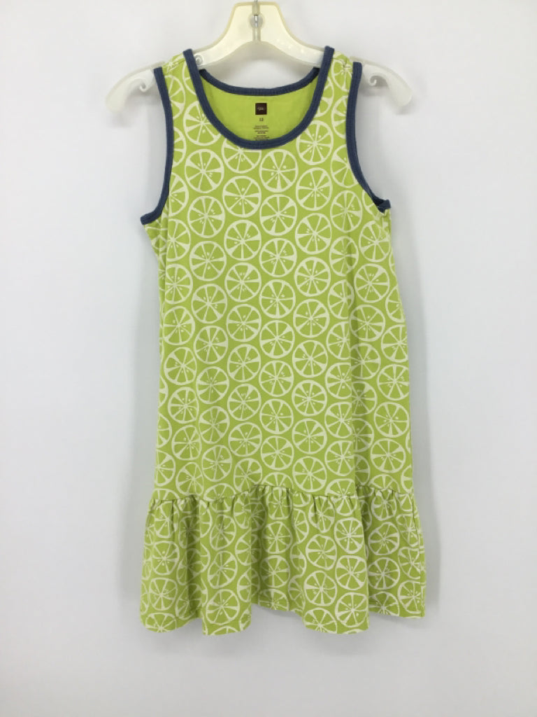 Tea Child Size 10 Green Dress - girls