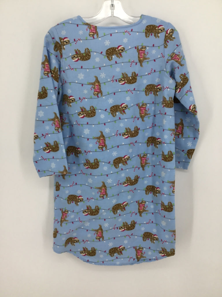 Lands' End Child Size 6 Blue Christmas Pajamas