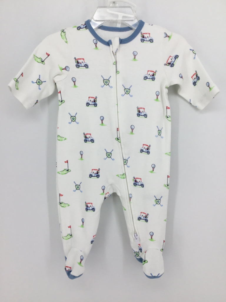 Little Me Child Size 3 Months Blue Sleepers