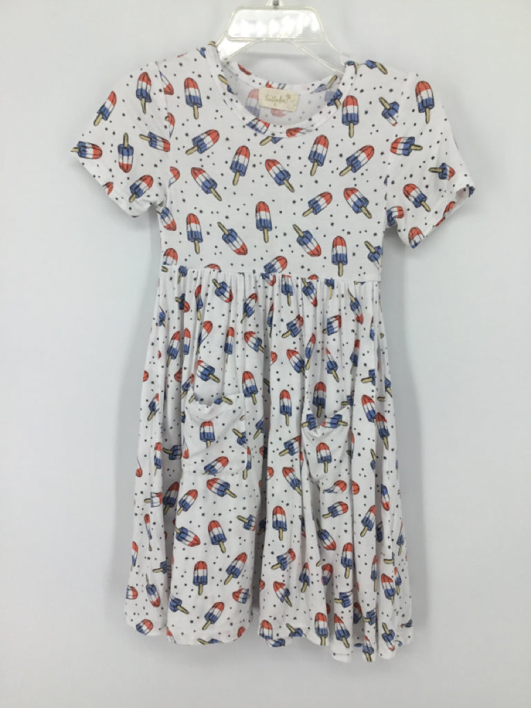 Tullabee Child Size 3 White Stars & Stripes Dress