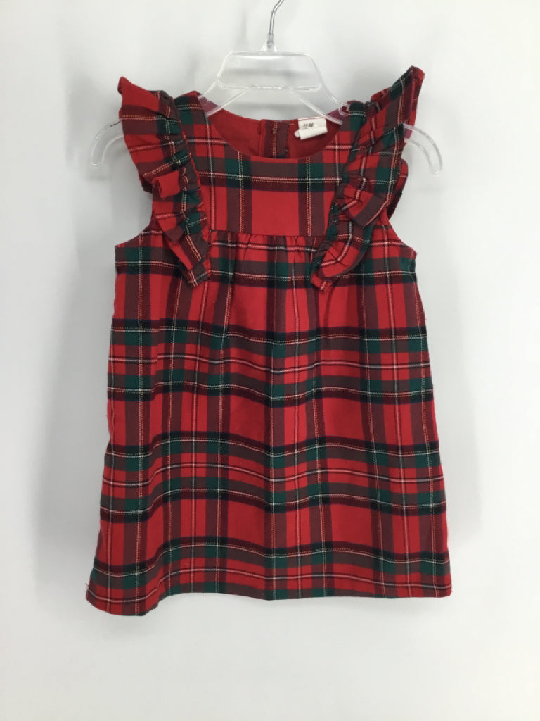H & M Child Size 12 Months Red Dress - girls