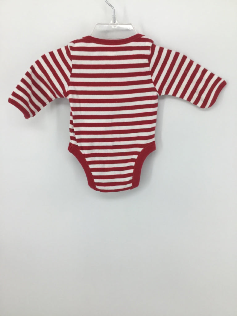 Old Navy Child Size 0-3 Months Red Christmas Onesie