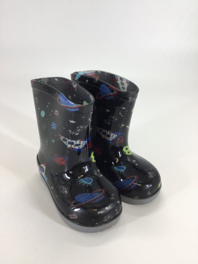 Wootie Child Size 7 Toddler Navy Rain/Snow Boots