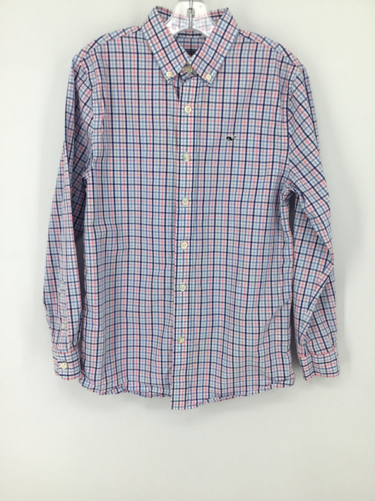 vineyard vines Child Size 12 Multi-Color Gingham Shirt - boys