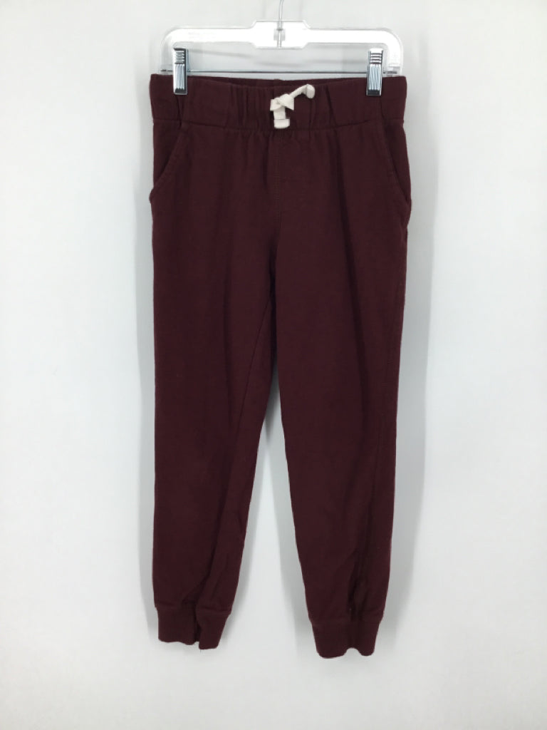 Carter's Child Size 8 Burgundy Solid Sweatpants - boys