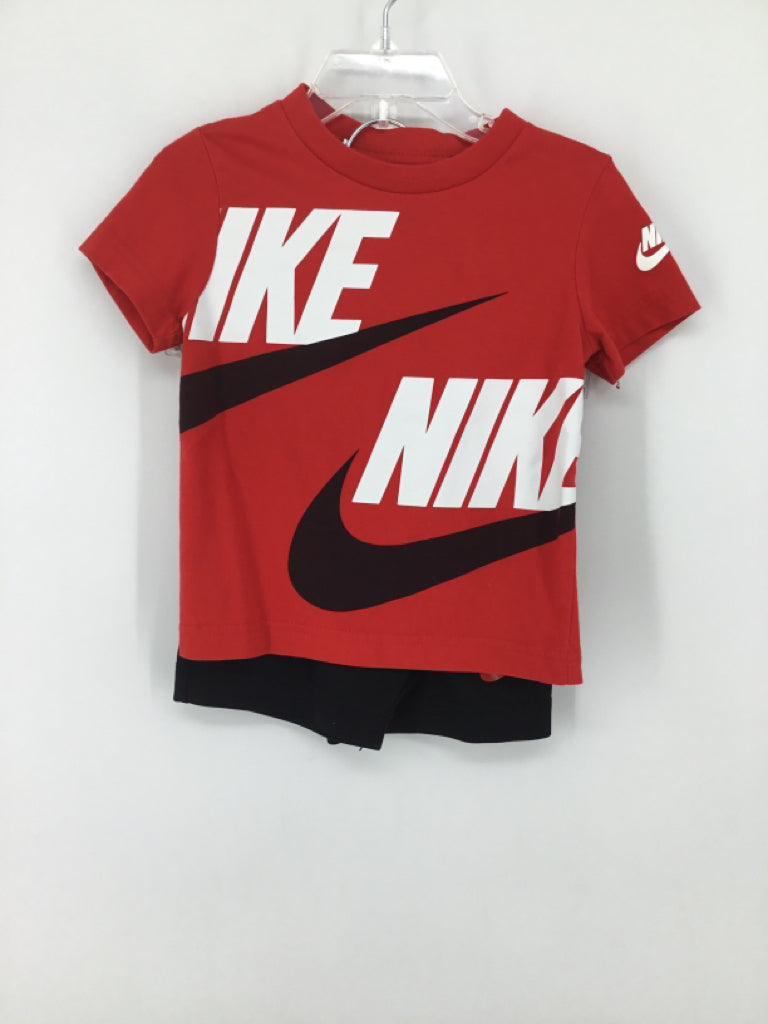 Nike Child Size 2 Red screen printed Outfit - boys