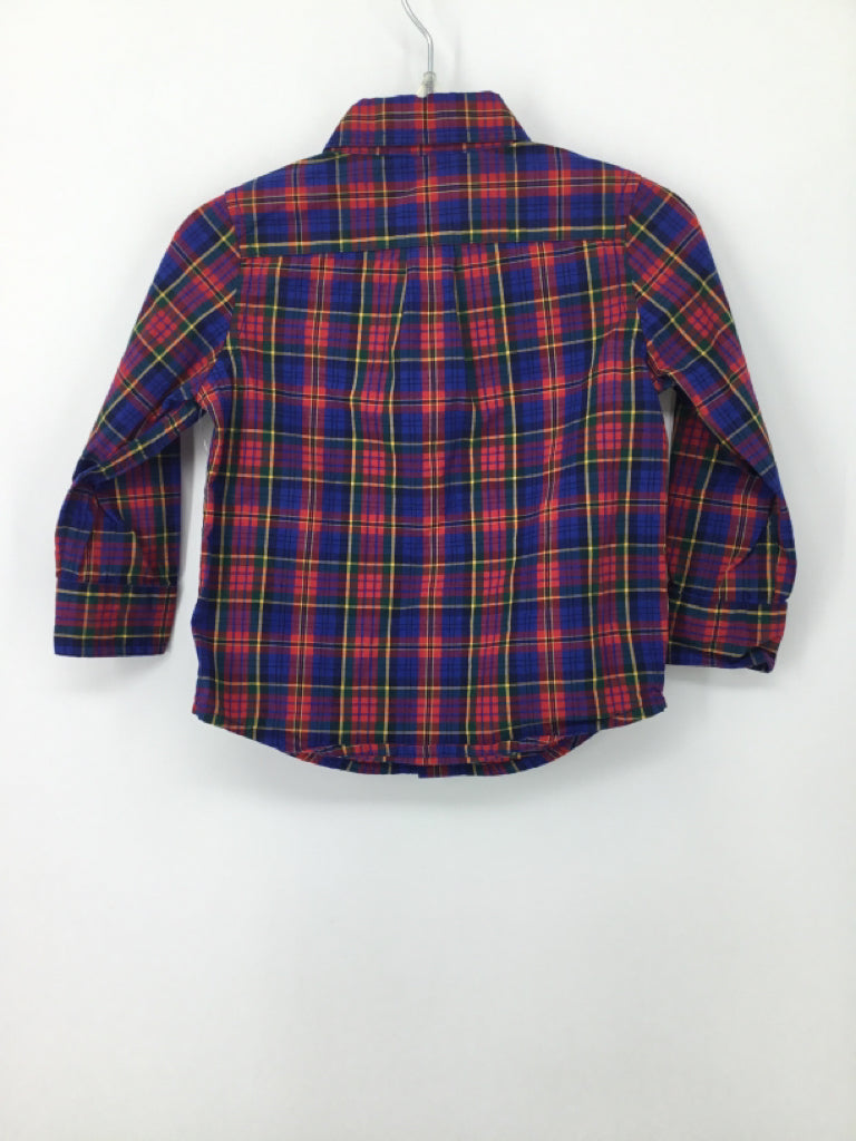 Janie and Jack Child Size 12-18 Months Multi-Color Plaid Shirt - boys