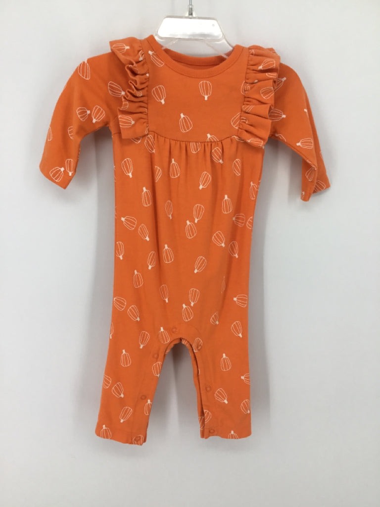 Cat & Jack Child Size 0-3 Months Orange Halloween Outfit