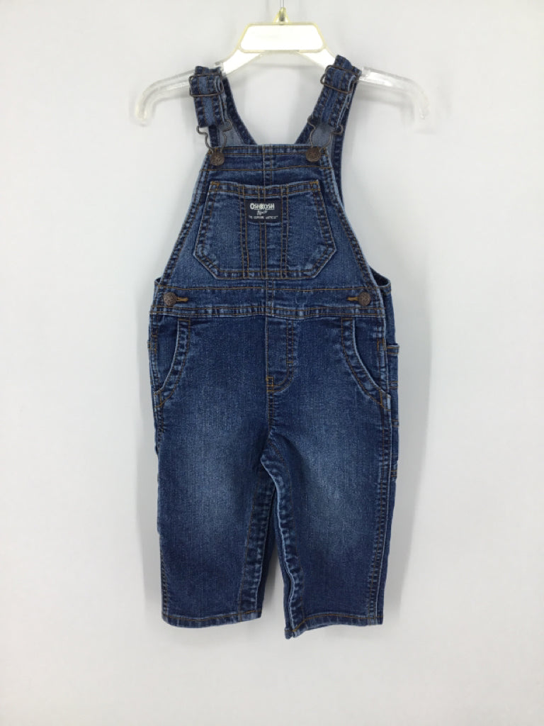 OshKosh B'gosh Child Size 12 Months Blue Solid Overalls - boys