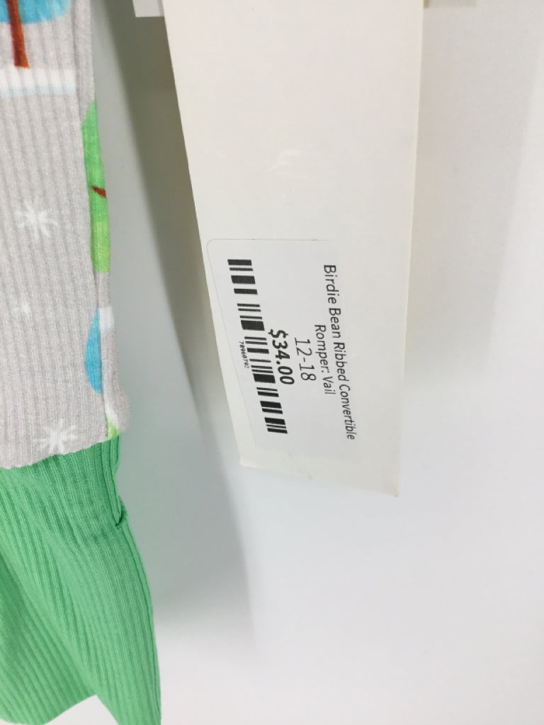 Birdie Bean Child Size 12-18 Months Green Print Pajamas - boys