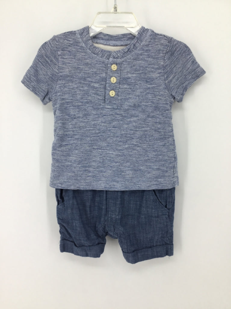 Baby Gap Child Size 6-12 Months Blue Marbled Outfit - boys