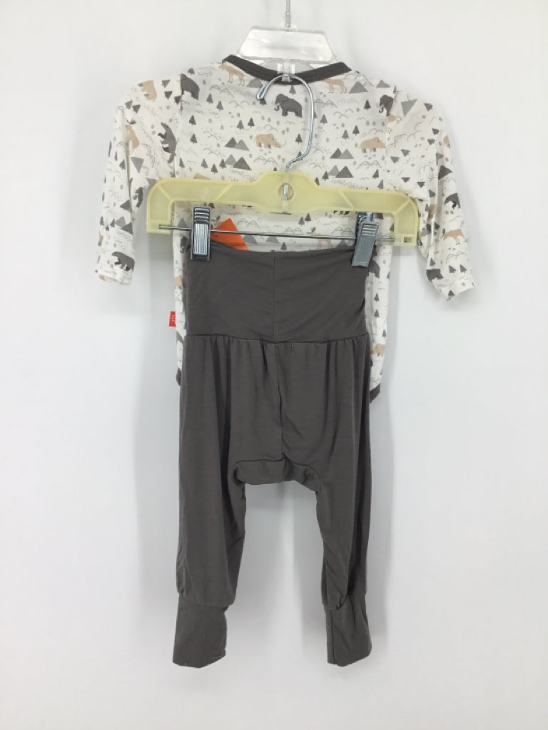 Magnetic Me Child Size 0-3 Months Gray Print Outfit - boys