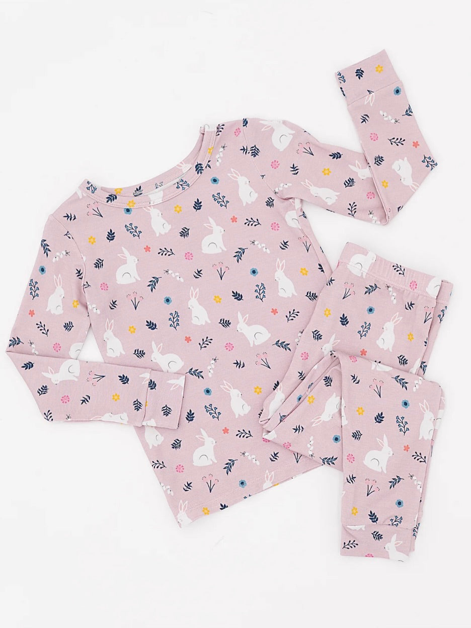 Bird & Bean - Bamboo Long Sleeved PJ Set (Belle Bunny)