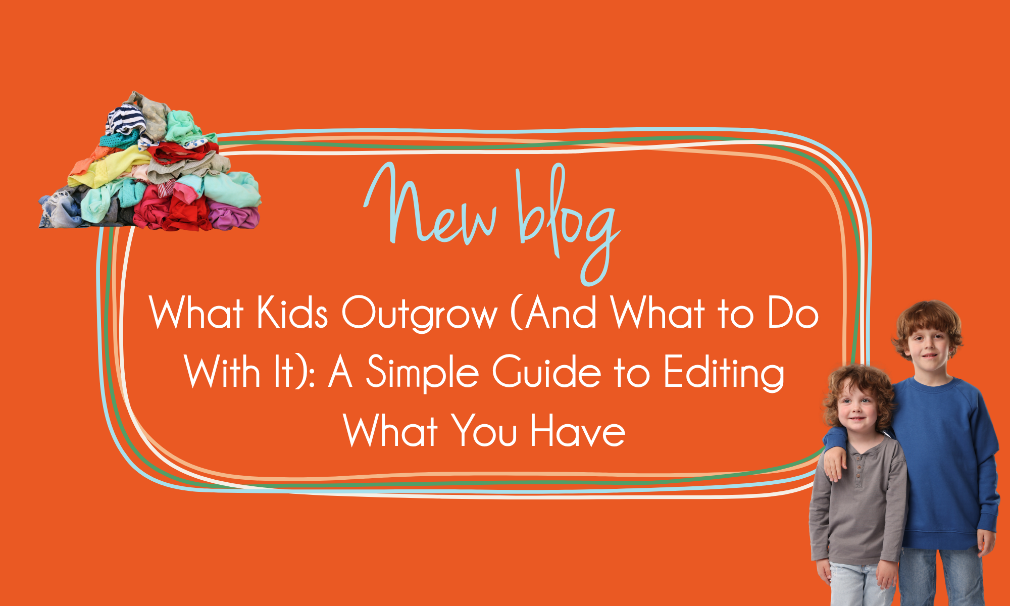 Decluttering kids items including clothes, toys, and baby gear to create a more organized space