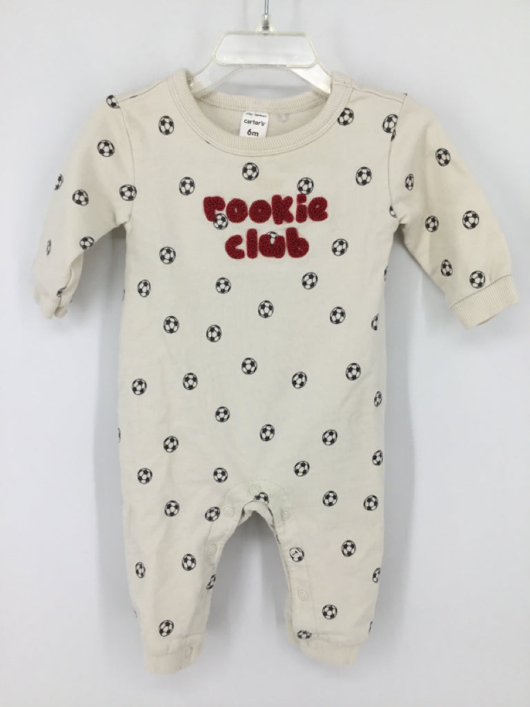 Carter's Child Size 6 Months Cream Sports Outfit - boys