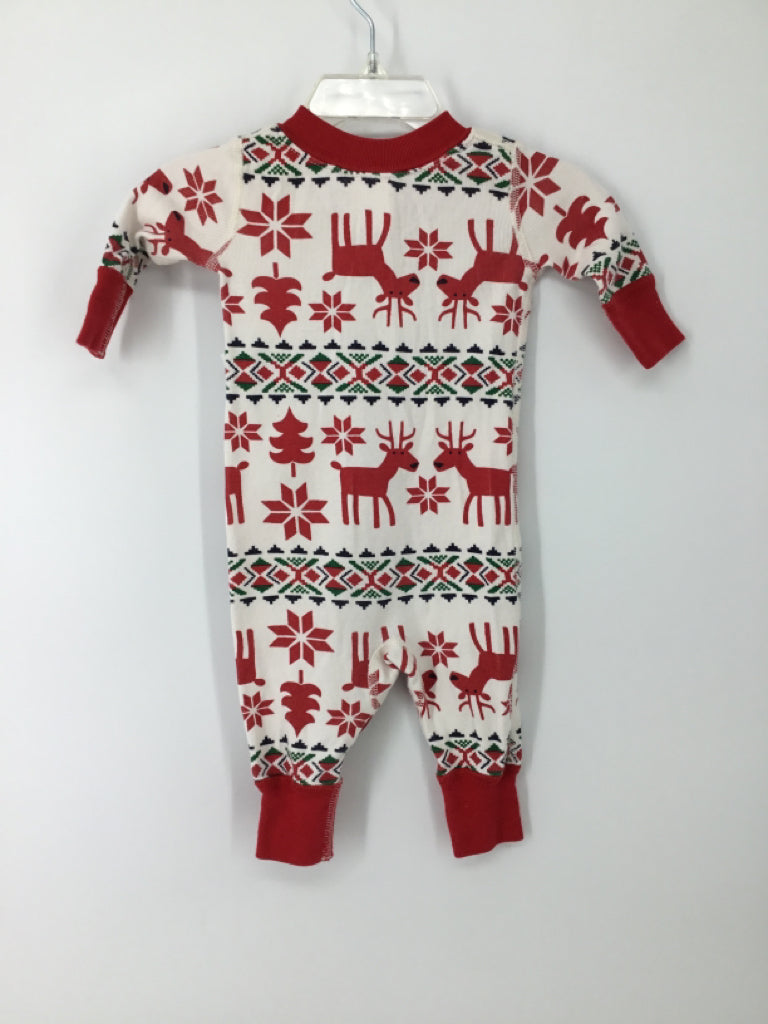 Hanna Andersson Child Size 0-3 Months Red Christmas Pajamas
