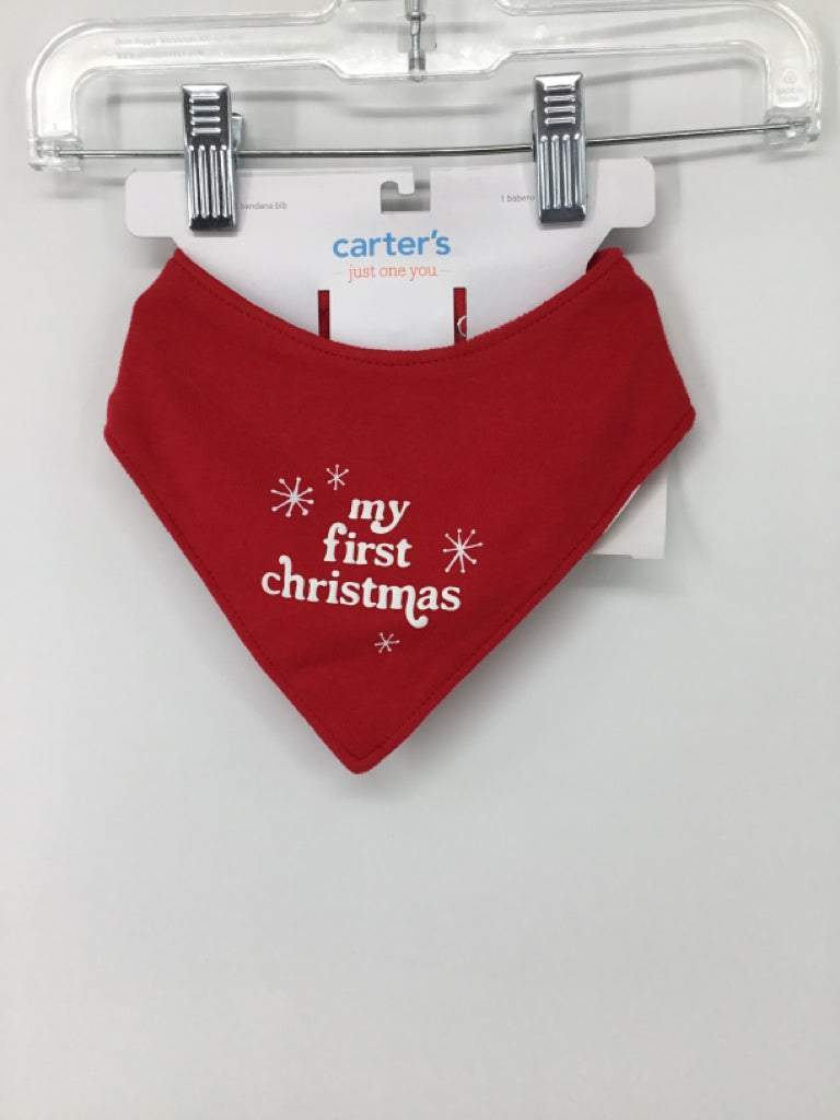 Just One You Made by Carters Child Size One Size Red Christmas Bib