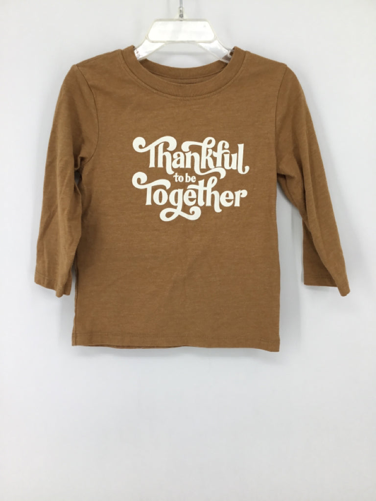 Cat & Jack Child Size 2 Tan Thanksgiving T-Shirt